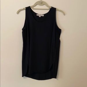 Black silky loft tank